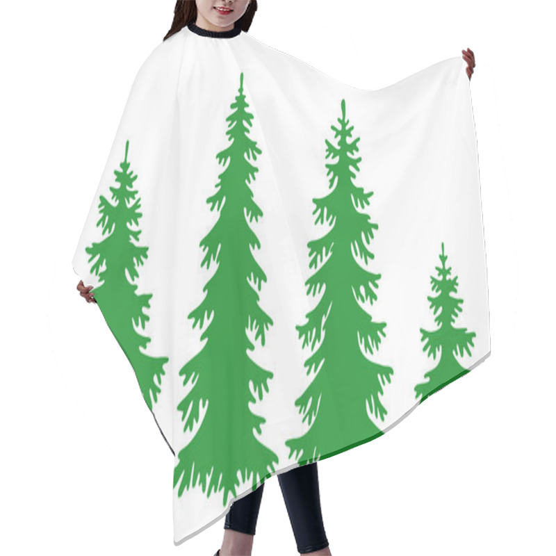 Personality  Vector Fir-trees Hair Cutting Cape