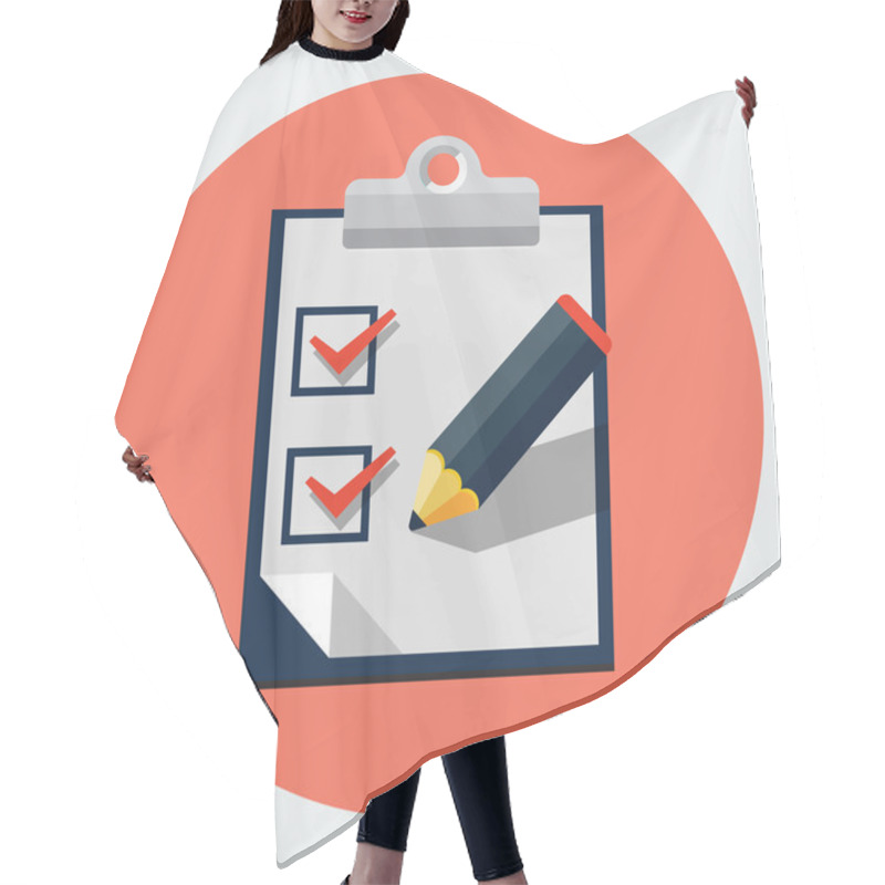 Personality  Vector Checklist Icon Hair Cutting Cape