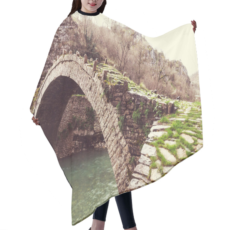 Personality  Old Bridge In Greece Hair Cutting Cape