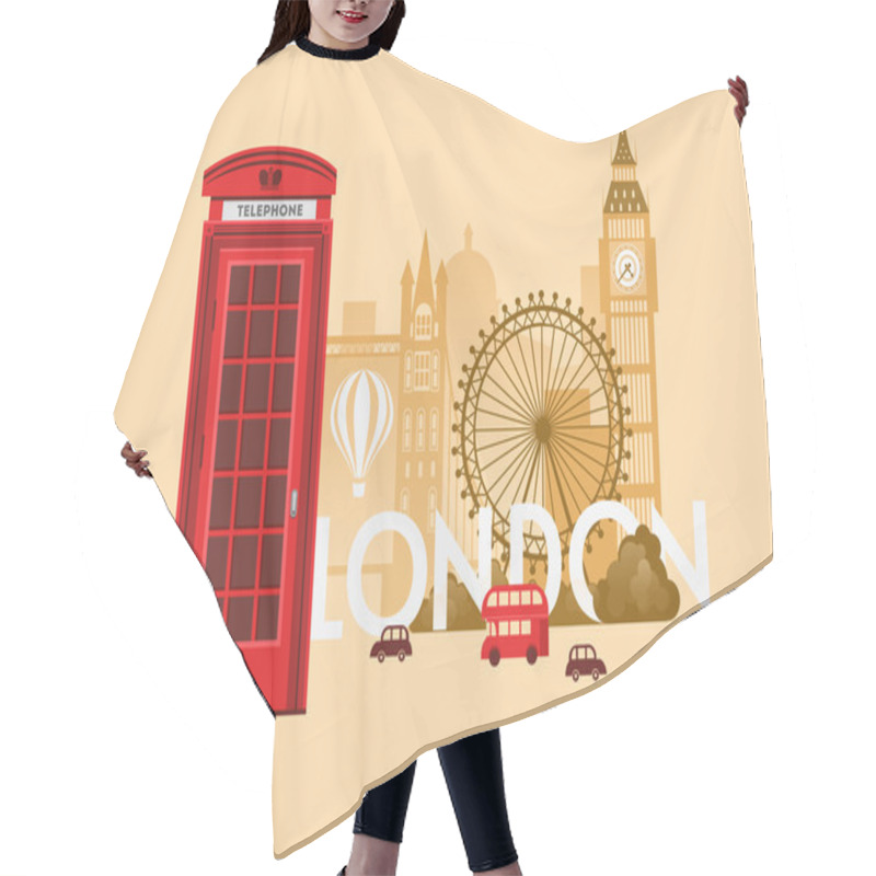 Personality  London Cityscape Background Hair Cutting Cape