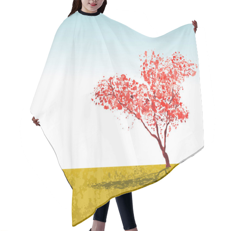 Personality  Beautiful Sakura Tree In Park Hair Cutting Cape