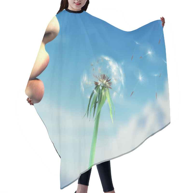 Personality  Blowing On A Dandelion Hair Cutting Cape