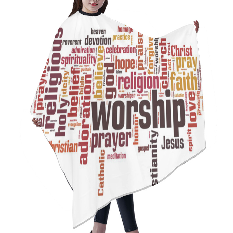 Personality  Worship Word Cloud Hair Cutting Cape