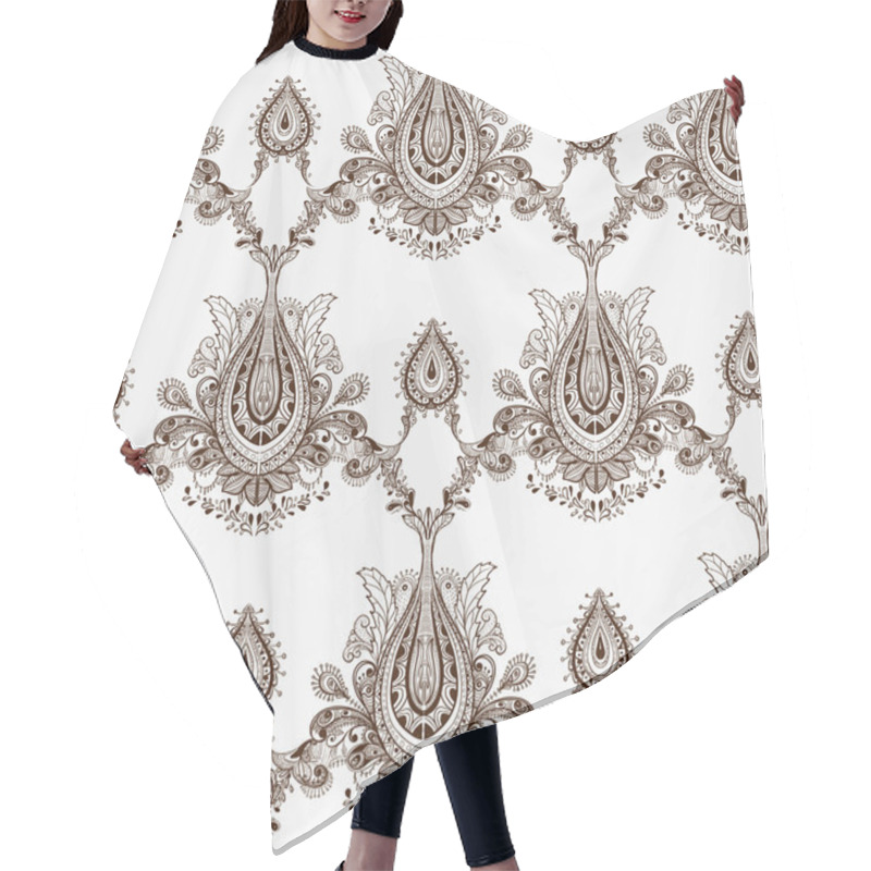 Personality  Seamless Damask Wallpaper Hair Cutting Cape