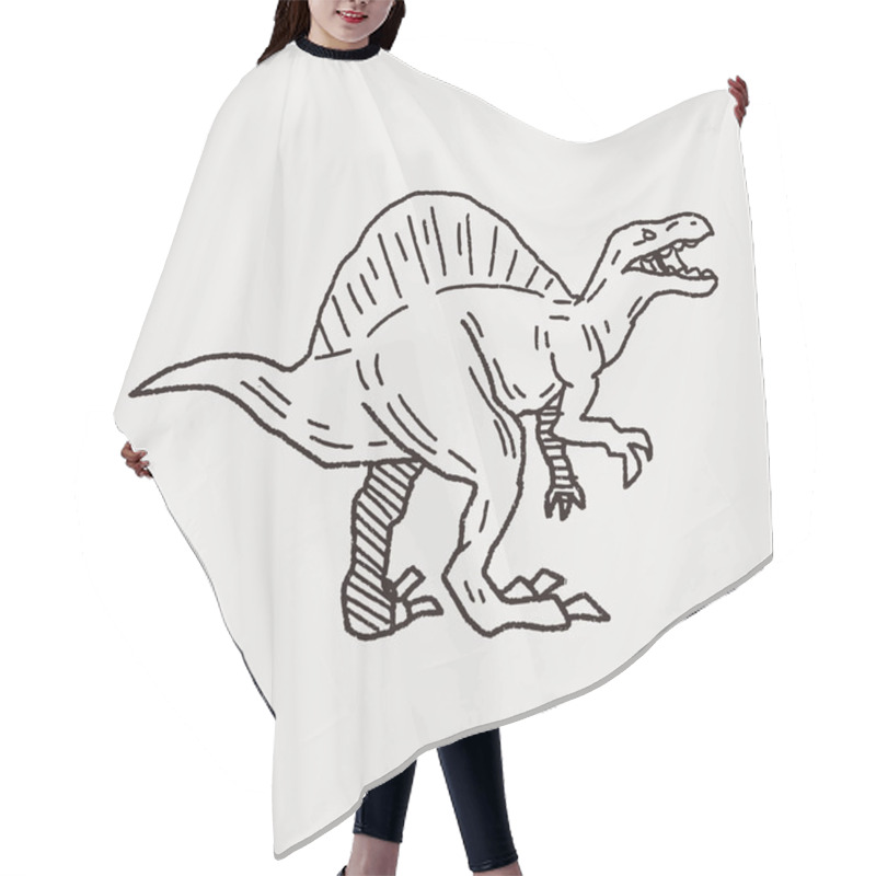 Personality  Spinosaurus Dinosaur Doodle Hair Cutting Cape