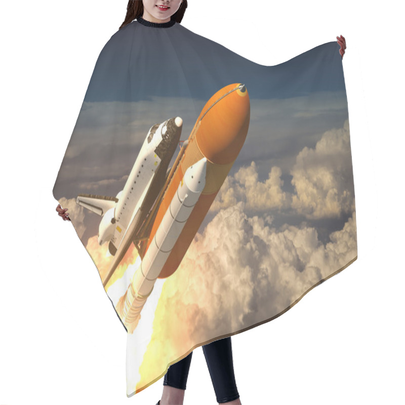 Personality  Space Shuttle In The Clouds Hair Cutting Cape