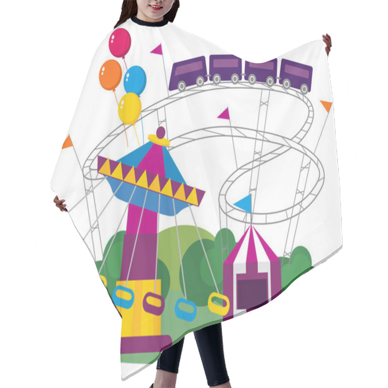 Personality  Amusement Park Hair Cutting Cape