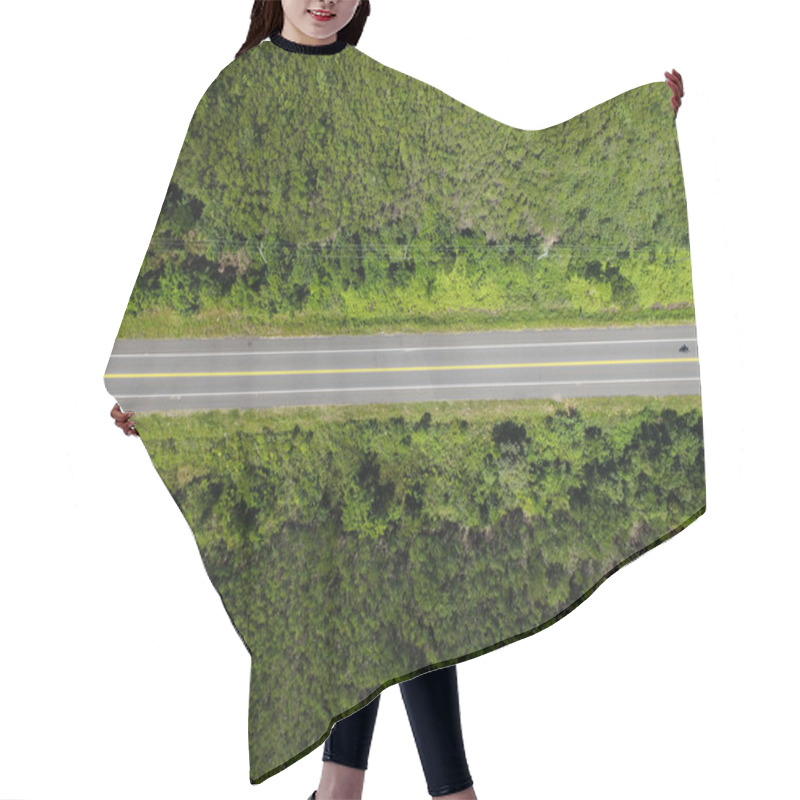 Personality  Rural Road In Rainforest Hair Cutting Cape