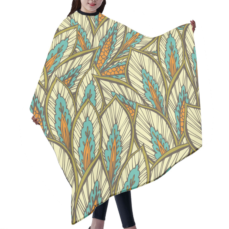 Personality  Vector Seamless Eastern Pattern Hair Cutting Cape