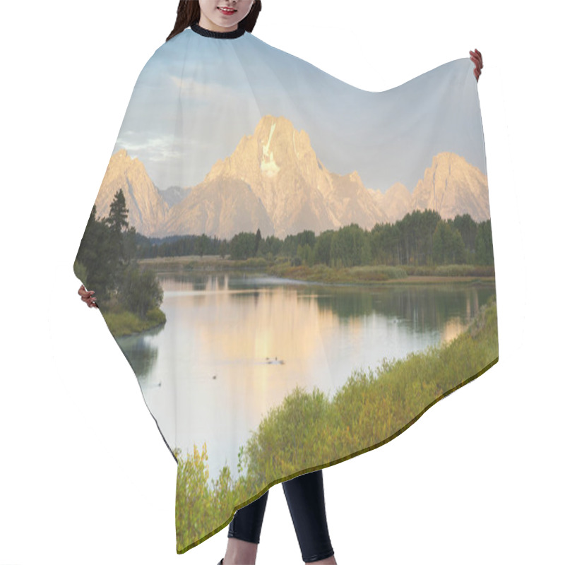 Personality  Autumn View From Oxbow Bend In Grand Teton National Park Hair Cutting Cape