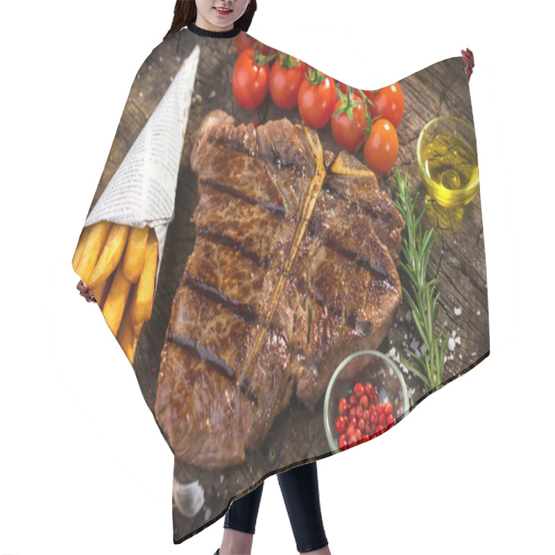 Personality  T-Bone Steak And French Fries Hair Cutting Cape