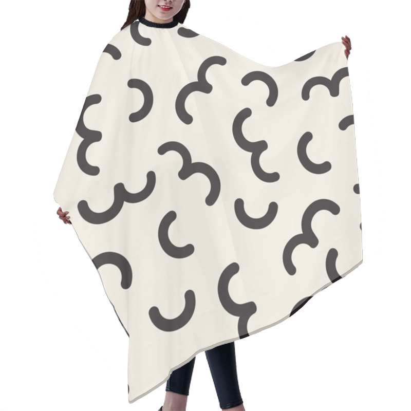 Personality  Seamless Monochrome Confetti Mix Geometry Pattern Background Like A Brain Hair Cutting Cape