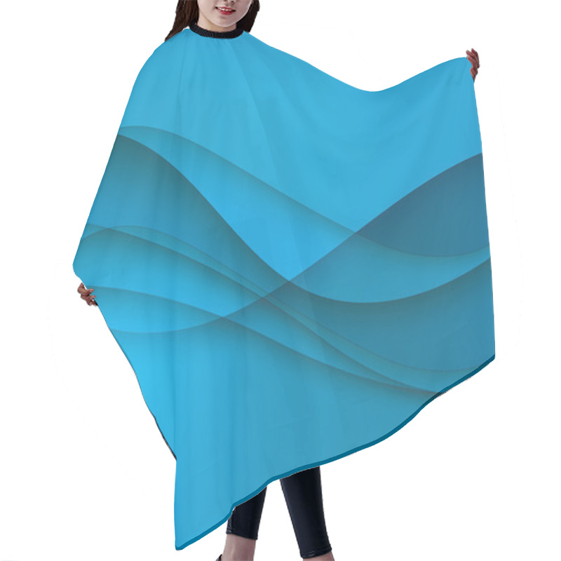 Personality  Blue Waves Hair Cutting Cape