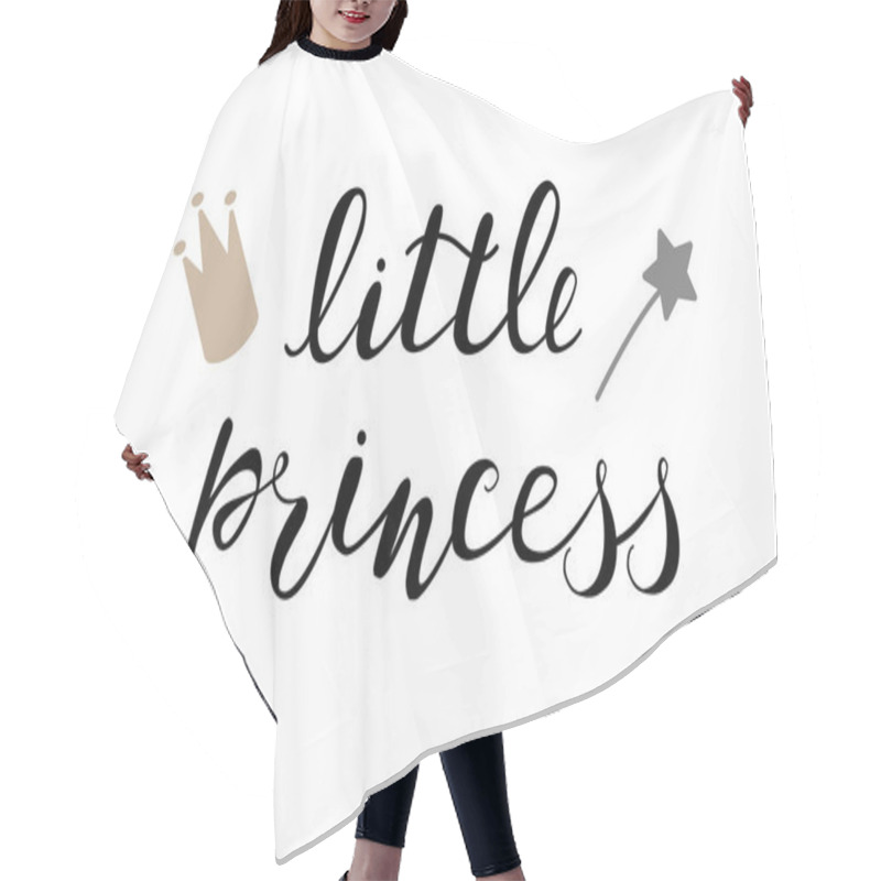 Personality  Little Princess Baby Lettering Quote, Kids Design Hair Cutting Cape