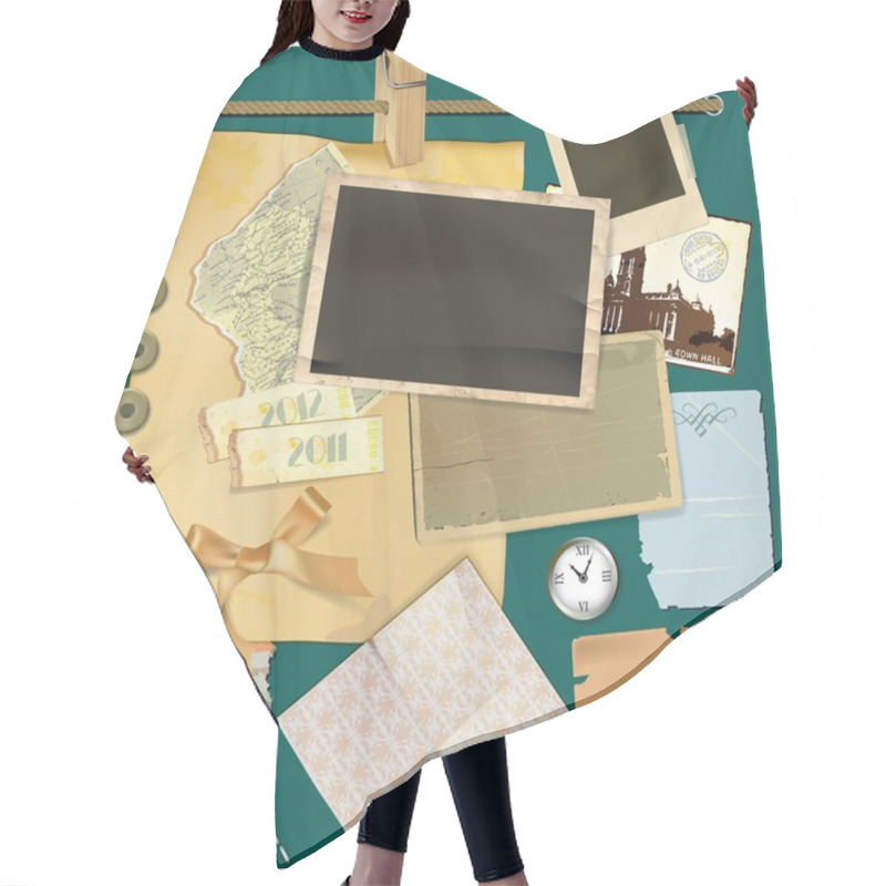 Personality  Digital Scrapbook Details Hair Cutting Cape