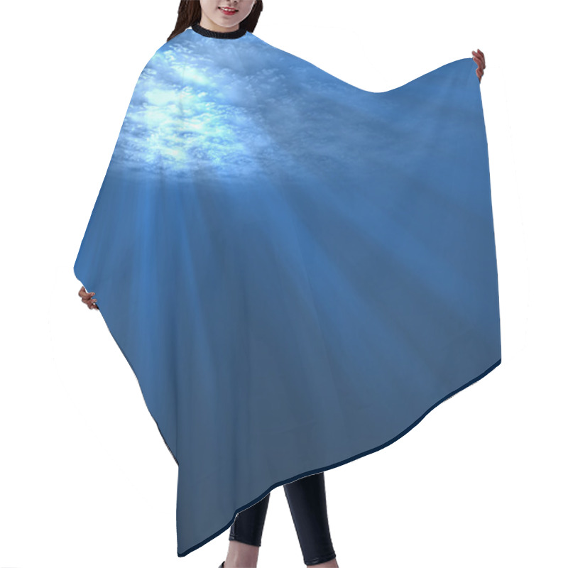 Personality  Underwater Scene With Rays Of Light Hair Cutting Cape