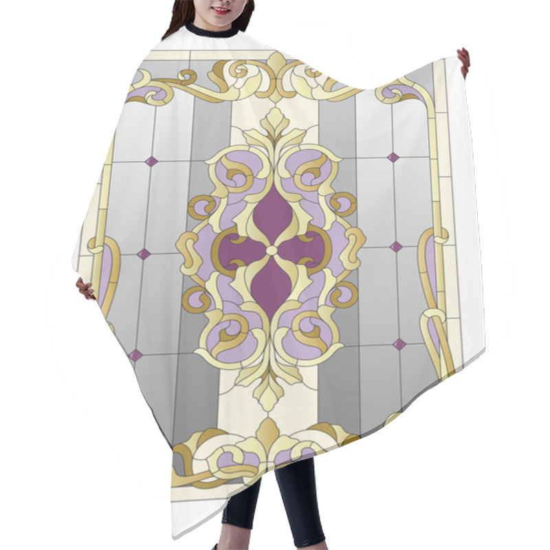 Personality  Stained Glass Pattern Hair Cutting Cape