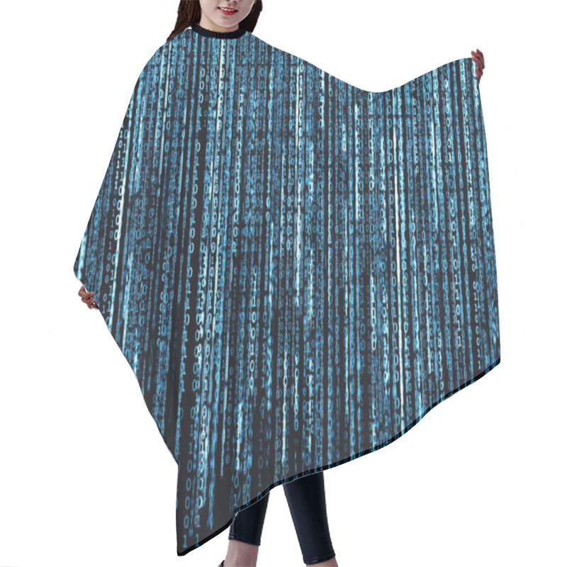 Personality  Blue Binary Code Hair Cutting Cape