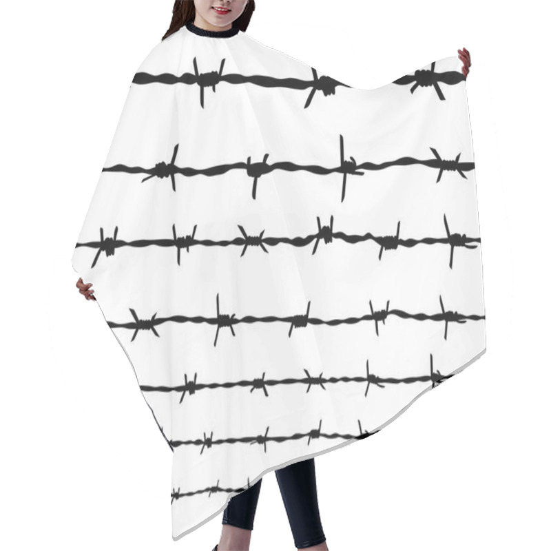 Personality  Barbed Wire Hair Cutting Cape