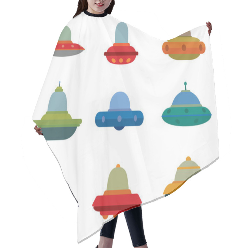 Personality  UFO Spaceships Set Hair Cutting Cape