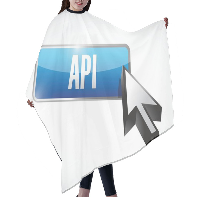 Personality  Api Button Sign Concept Illustration Design Hair Cutting Cape