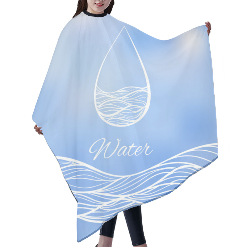 Personality  Water Drop, Vector Illustration. Hair Cutting Cape