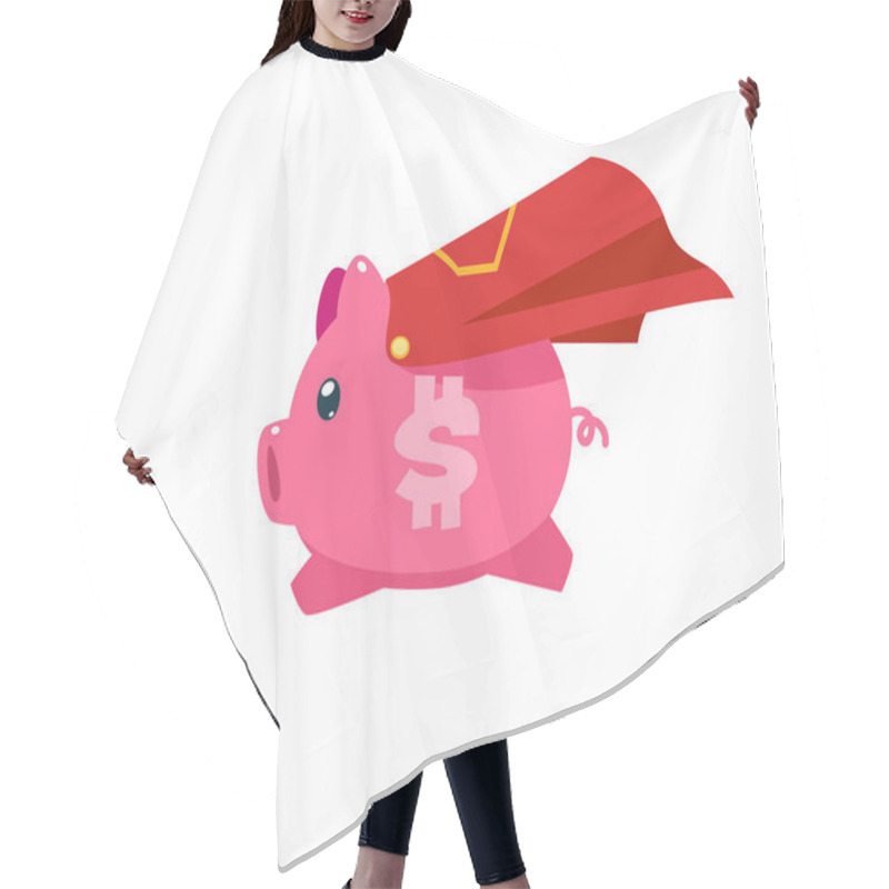 Personality  A Pig With Red Cape Hair Cutting Cape