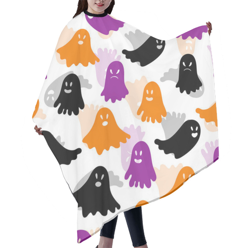 Personality  Seamless Pattern Cute Halloween Ghosts Hair Cutting Cape