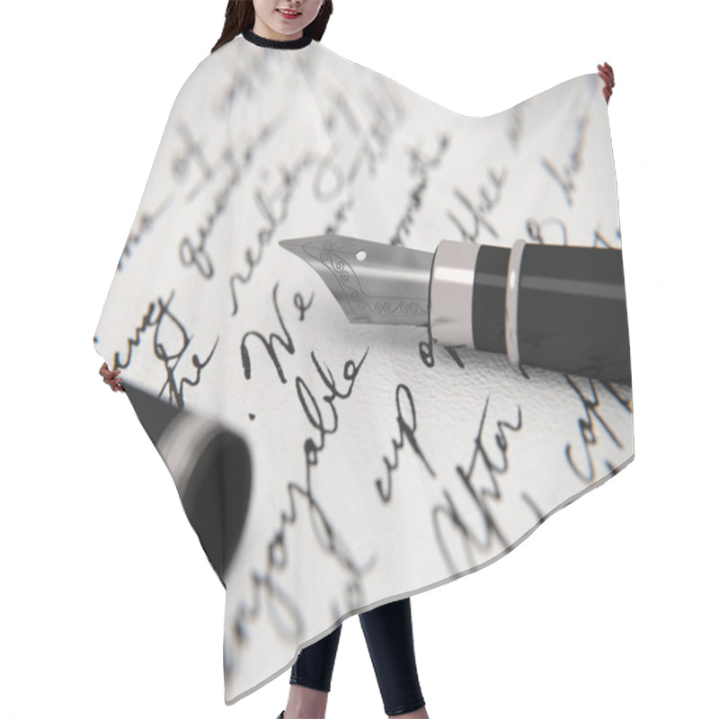 Personality  Handwritten Letter Hair Cutting Cape