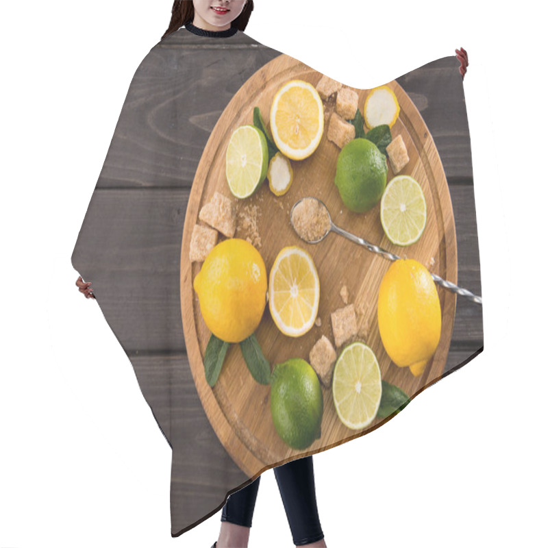 Personality  Lemons And Limes With Brown Sugar Hair Cutting Cape