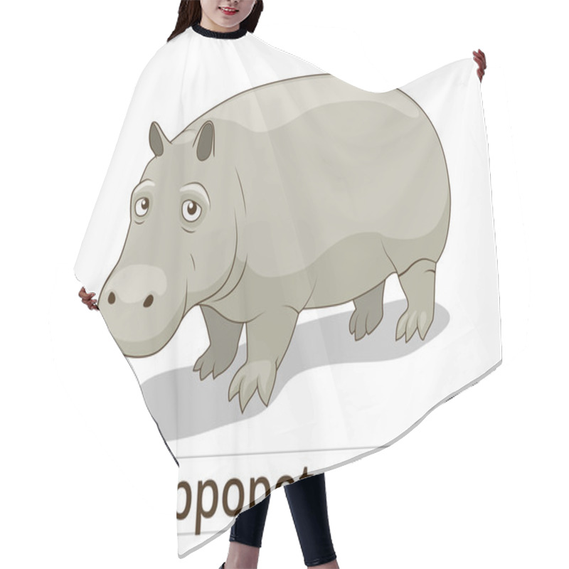 Personality  Hippopotamus African Savannah Animal Cartoon Hair Cutting Cape