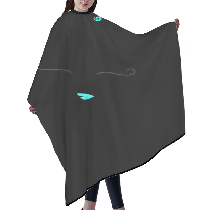 Personality  Cute Retro Girl Hair Cutting Cape