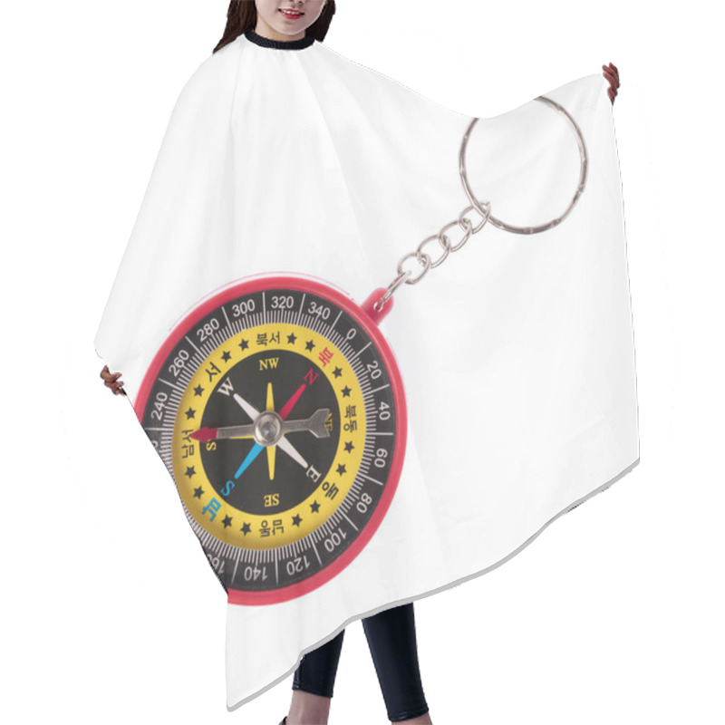 Personality  Compass Isolated On White Background Hair Cutting Cape