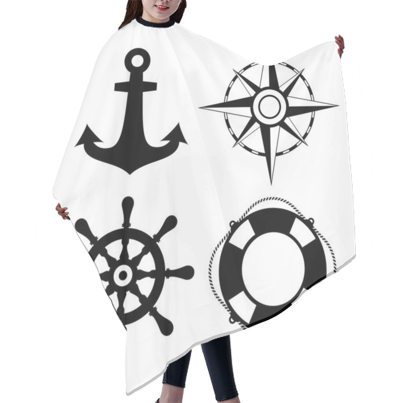 Personality  Sea Marine Vector Icon Hair Cutting Cape