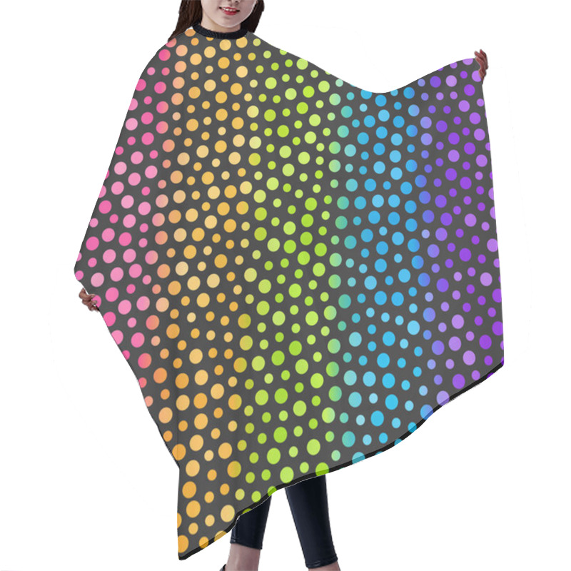 Personality  Rainbow Dots Seamless Pattern Hair Cutting Cape