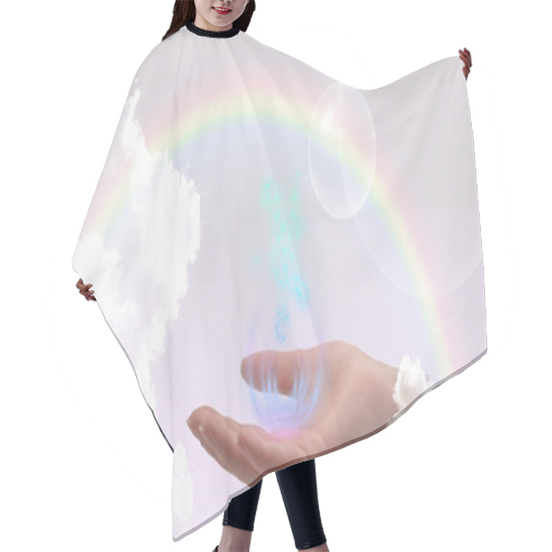 Personality  Healing Hand Hair Cutting Cape