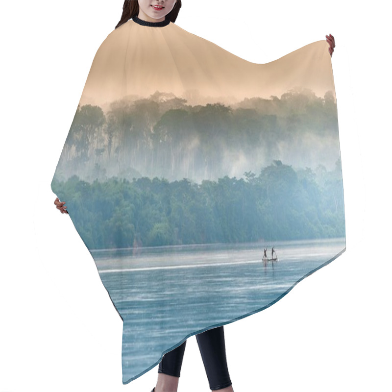 Personality  Morning Fog On The African River Hair Cutting Cape