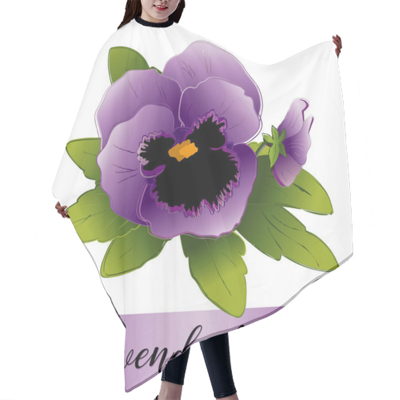 Personality  Pansy Flowers, Lavender  Hair Cutting Cape