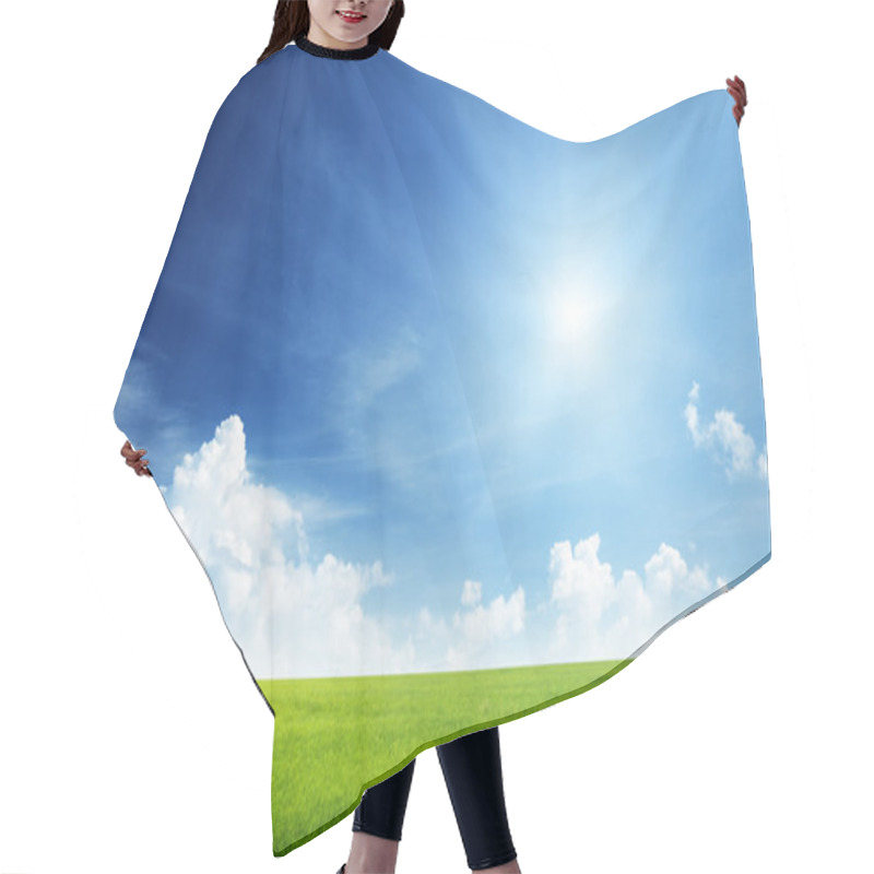 Personality  Field Of Grass And Perfect Sky Hair Cutting Cape