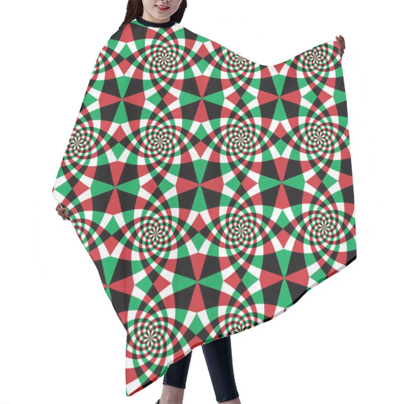 Personality  Ornate Swirls Seamless Pattern. Hair Cutting Cape