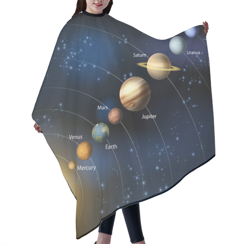 Personality  Solar System Hair Cutting Cape