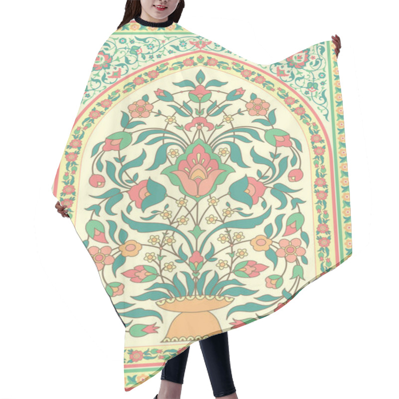 Personality  Traditional Islamic Floral Design Hair Cutting Cape