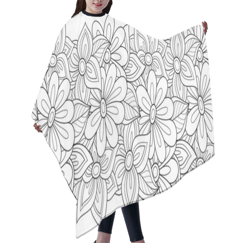 Personality  Seamless Floral Pattern Hair Cutting Cape