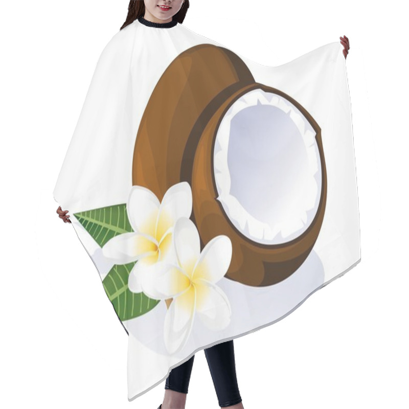 Personality  Coconut And Plumeria Hair Cutting Cape