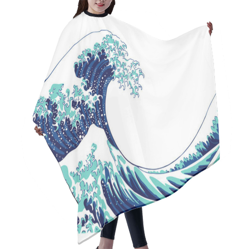 Personality  The Great Wave Off Kanagawa Wave Only Hair Cutting Cape