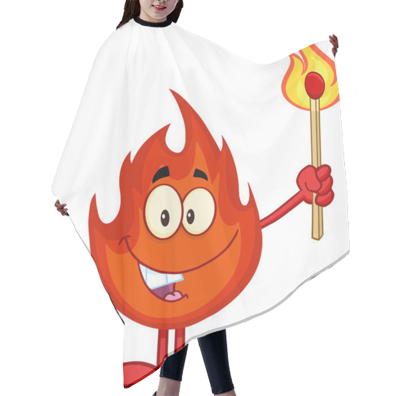 Personality  Happy Fire Cartoon Hair Cutting Cape