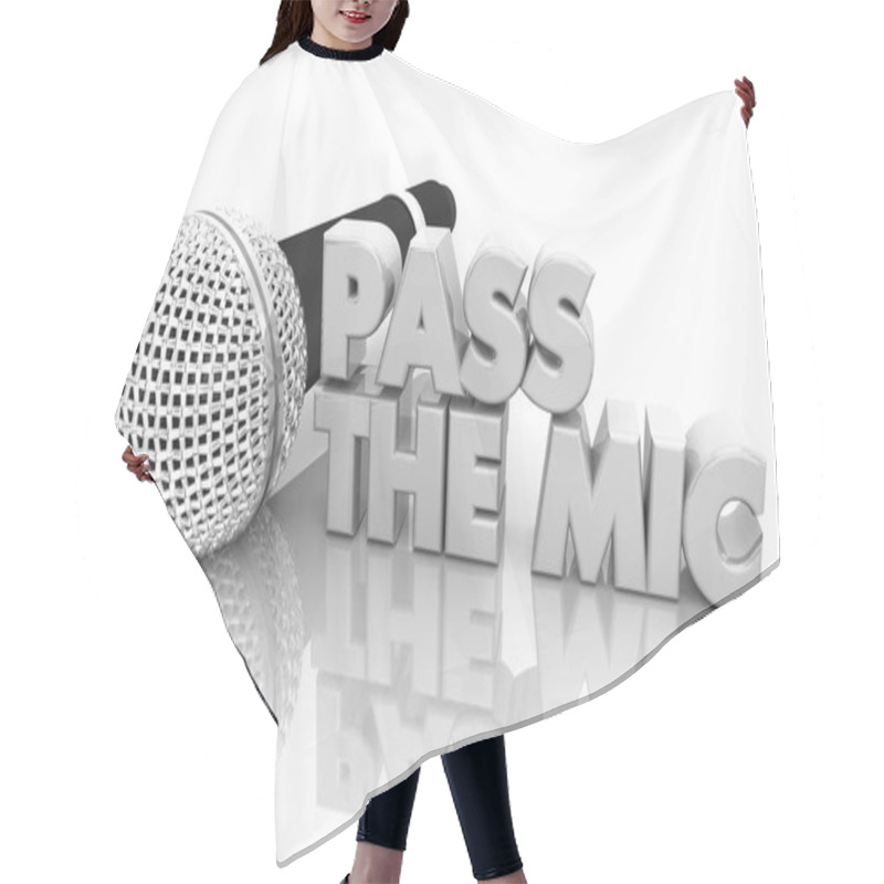 Personality  Pass The Microphone Share Communication 3d Illustration Hair Cutting Cape