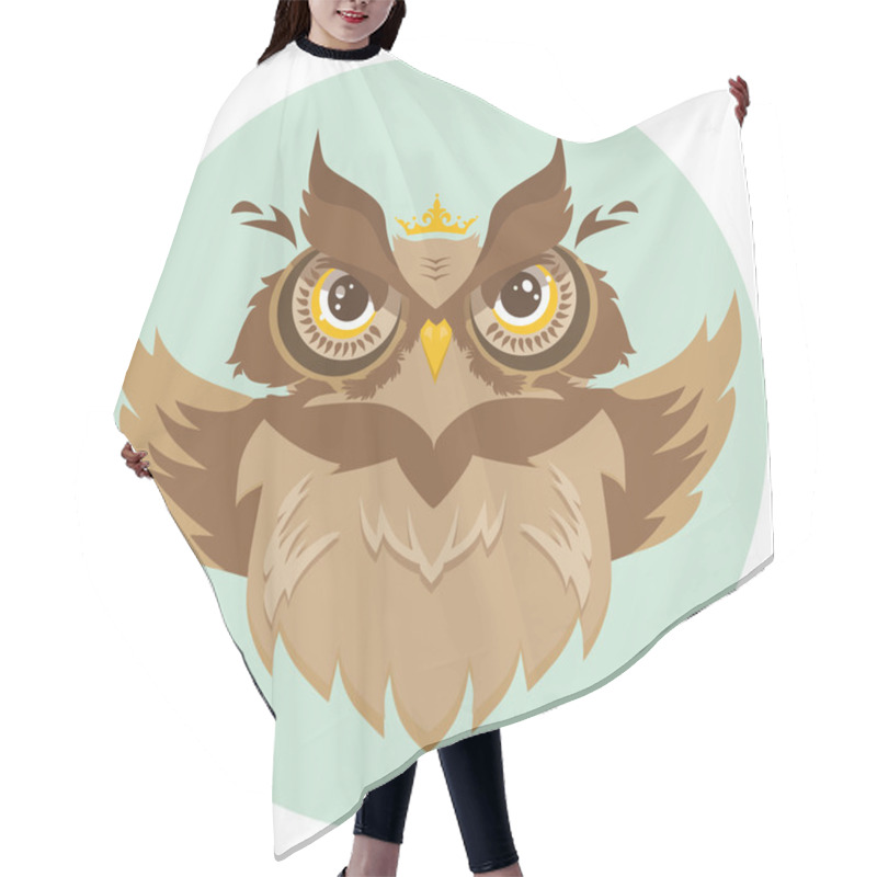 Personality  Decorative Vector Owl Hair Cutting Cape