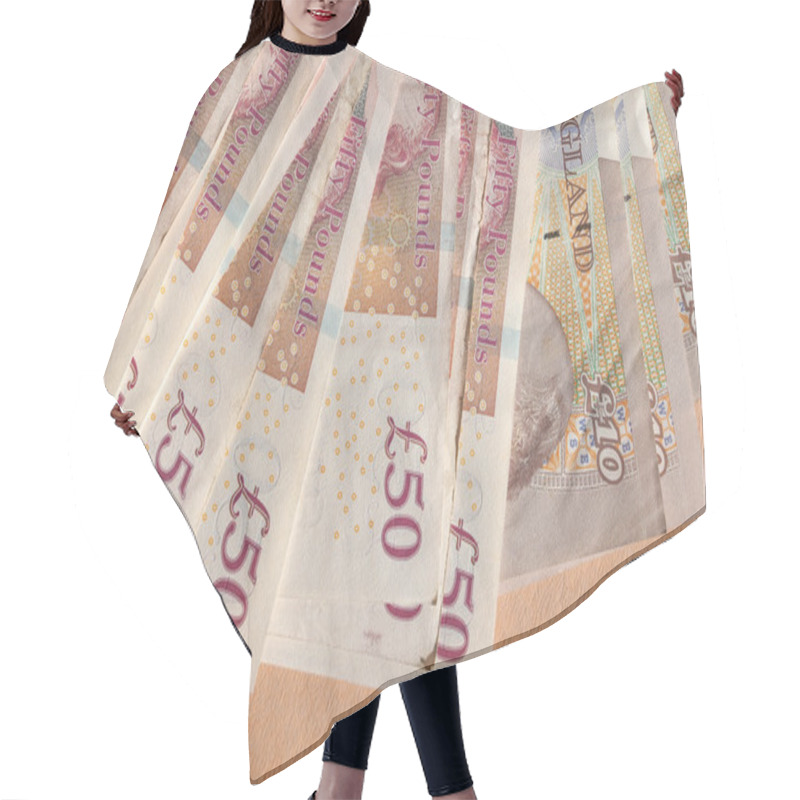 Personality  GBP Pound Notes Hair Cutting Cape