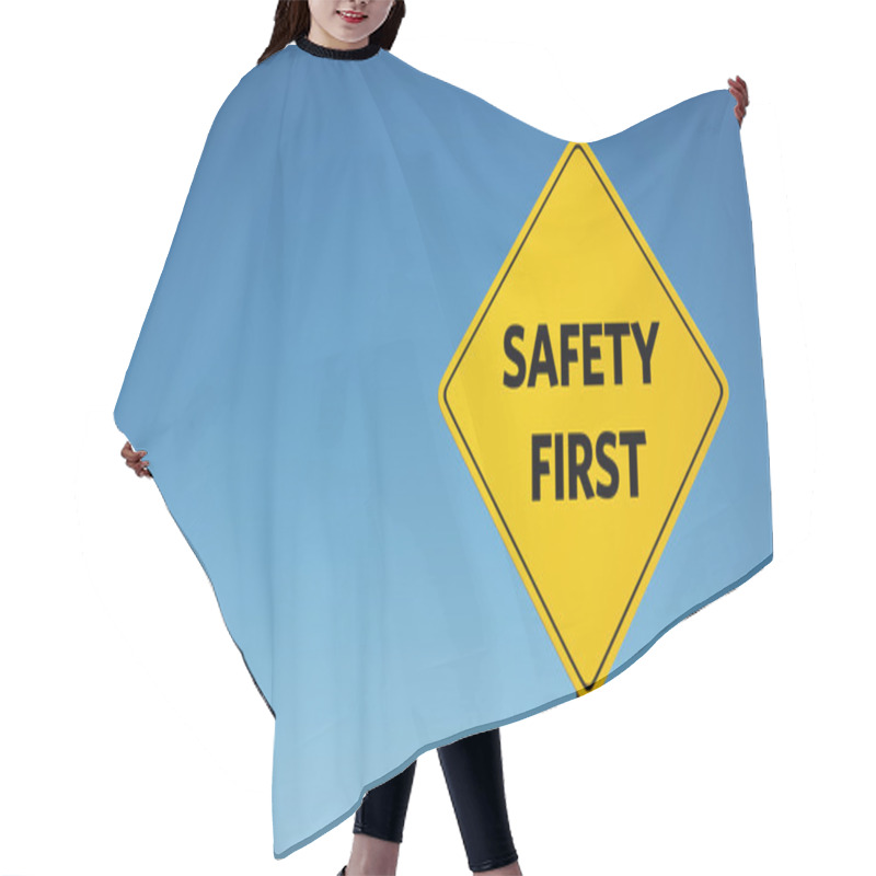 Personality  Safety Sign With Clipping Pat Hair Cutting Cape